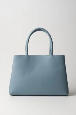 Twin-set Borsa Tote Media con Logo LetteringBLUE TEAR