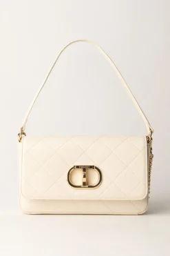 Twin-set Borsa Trapuntata con Tracolla RimovibileOLD WHITE