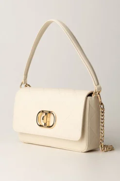 Twin-set Borsa Trapuntata con Tracolla RimovibileOLD WHITE