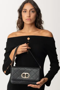 Twin-set Borsa Trapuntata con Tracolla RimovibileNERO