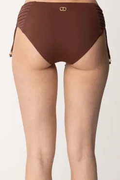 Twin-set Bottom Per Bikini con CoulisseBITTER CHOCOLATE