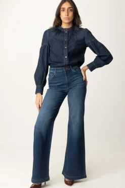 Twin-set Camicia In Jeans con PiumetteDENIM SCURO