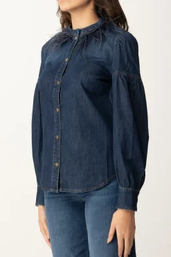 Twin-set Camicia In Jeans con PiumetteDENIM SCURO