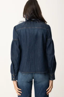 Twin-set Camicia In Jeans con PiumetteDENIM SCURO