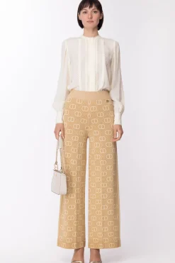 Twin-set Camicia In Misto Seta con PassamaneriaNEVE