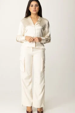 Twin-set Camicia In RasoWHITE CREAM