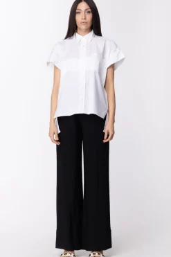 Twin-set Camicia Maniche Corte OversizeBIANCO OTTICO