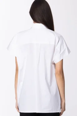 Twin-set Camicia Maniche Corte OversizeBIANCO OTTICO