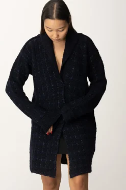 Twin-set Cappotto Bouclè In LurexJACQ.CHECK CLASSIC BLUE/LUREX