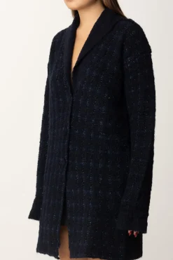 Twin-set Cappotto Bouclè In LurexJACQ.CHECK CLASSIC BLUE/LUREX