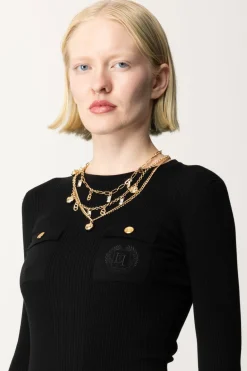 Twin-set Collana Multifilo con PendentiNEW GOLD