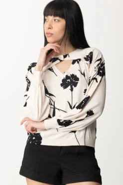 Twin-set Completo Coprispalle e Top StamapatoST.GAROFANO NERO/NEVE