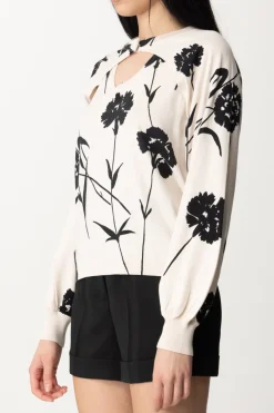 Twin-set Completo Coprispalle e Top StamapatoST.GAROFANO NERO/NEVE