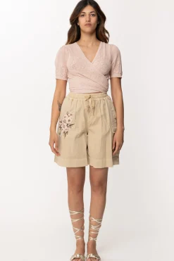 Twin-set Coprispalle Maniche Corte TraforatoROSA PARISIENNE