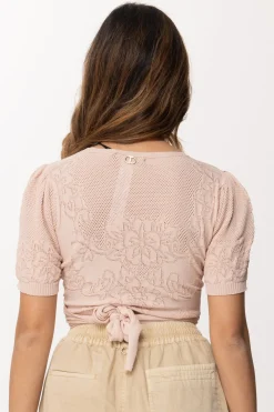 Twin-set Coprispalle Maniche Corte TraforatoROSA PARISIENNE