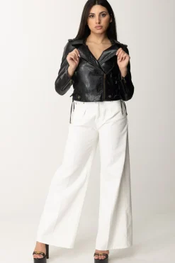 Twin-set Giacca Chiodo In NappaNERO