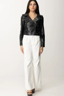 Twin-set Giacca Chiodo In NappaNERO