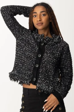 Twin-set Giacca In Bouclè e LurexBIC.NERO/NEVE