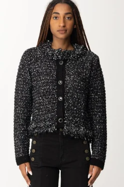 Twin-set Giacca In Bouclè e LurexBIC.NERO/NEVE