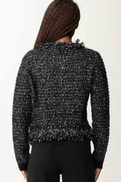 Twin-set Giacca In Bouclè e LurexBIC.NERO/NEVE