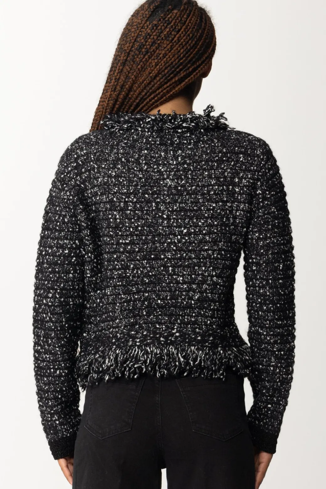 Twin-set Giacca In Bouclè e LurexBIC.NERO/NEVE