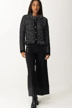 Twin-set Giacca In Bouclè e LurexBIC.NERO/NEVE