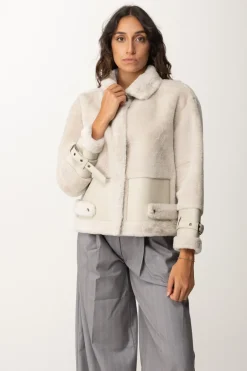 Twin-set Giacca In Faux FurOLD WHITE