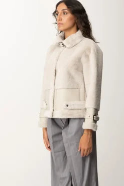 Twin-set Giacca In Faux FurOLD WHITE