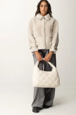 Twin-set Giacca In Faux FurOLD WHITE