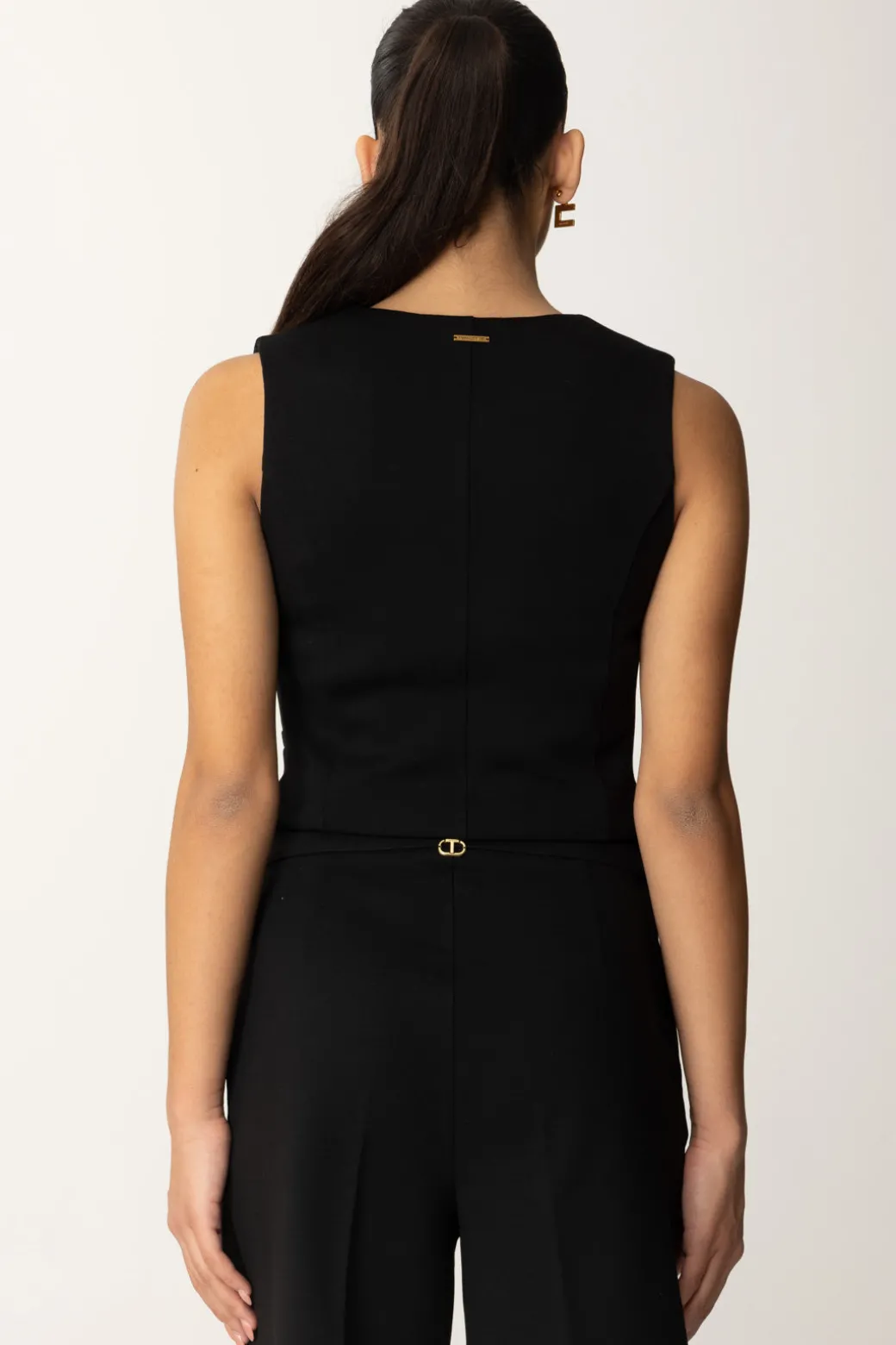 Twin-set Gilet In Tessuto ScubaNERO