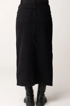 Twin-set Gonna In Jeans con CinturaDENIM NERO