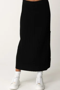 Twin-set Gonna Lunga In Maglia a CosteNERO