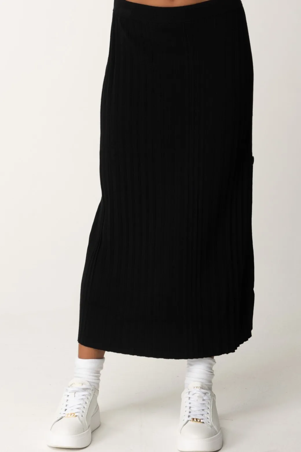 Twin-set Gonna Lunga In Maglia a CosteNERO