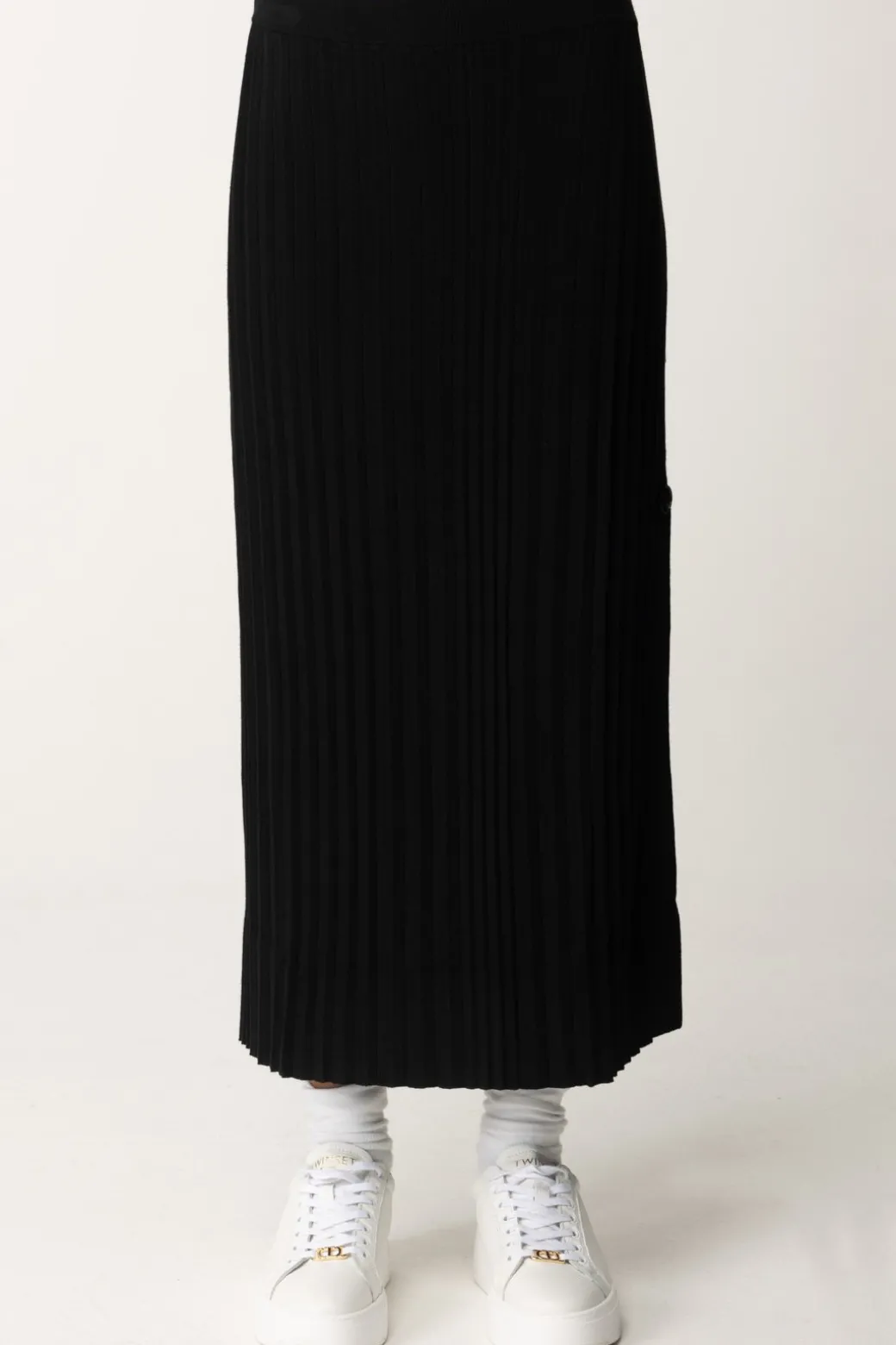 Twin-set Gonna Lunga In Maglia a CosteNERO