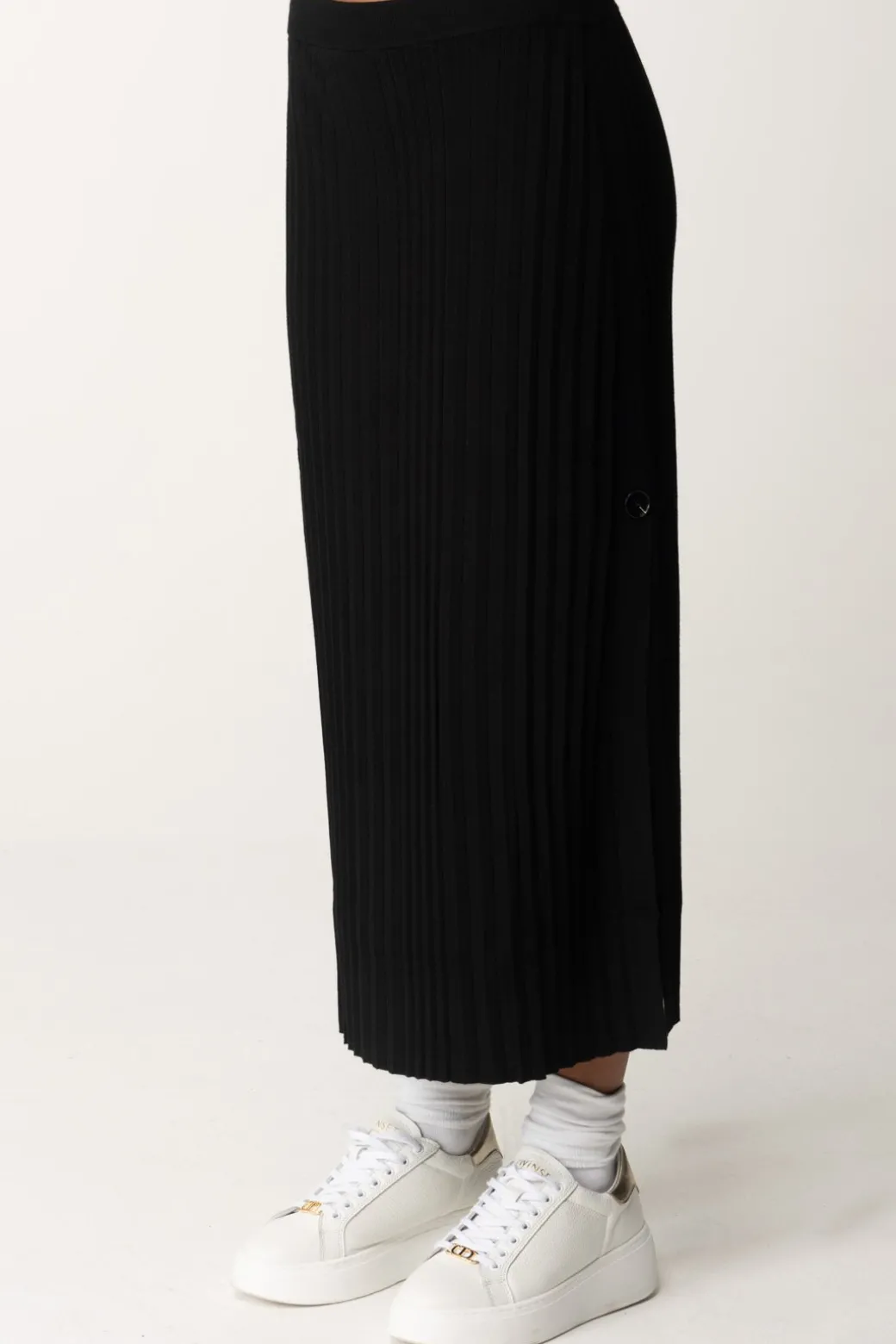 Twin-set Gonna Lunga In Maglia a CosteNERO