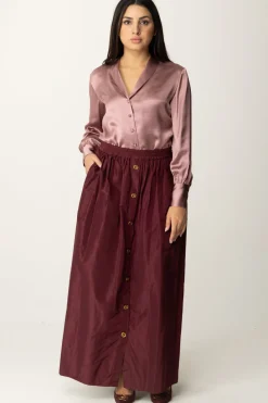 Twin-set Gonna Maxi con BottoniBORDEAUX