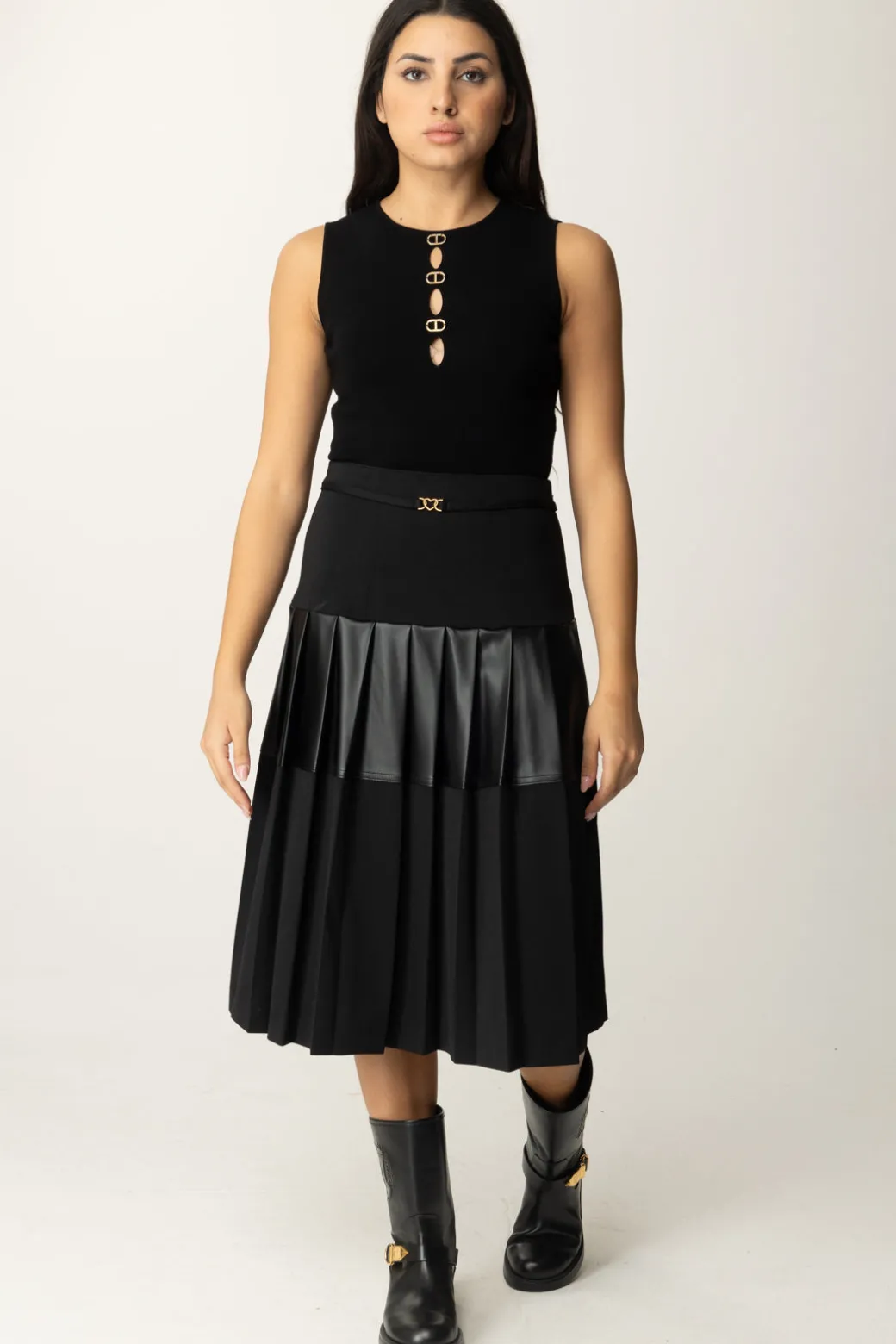 Twin-set Gonna Midi con InsertiNERO