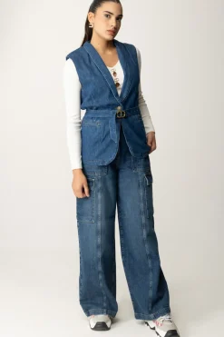 Twin-set Jeans Cargo con CinturaDENIM