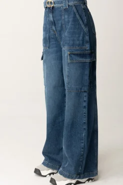 Twin-set Jeans Cargo con CinturaDENIM