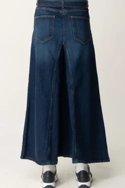 Twin-set Jeans Crop Svasati con CinturaDENIM SCURO