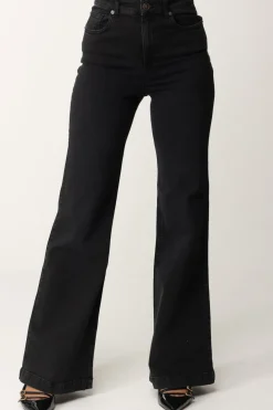 Twin-set Jeans Flare a Vita AltaDENIM NERO