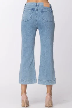 Twin-set Jeans Vita Bassa a Zampa CropDENIM OCEANO