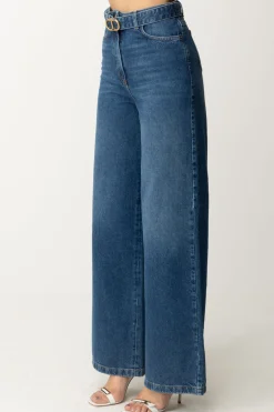 Twin-set Jeans Wide Leg con CinturaDENIM
