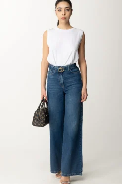 Twin-set Jeans Wide Leg con CinturaDENIM