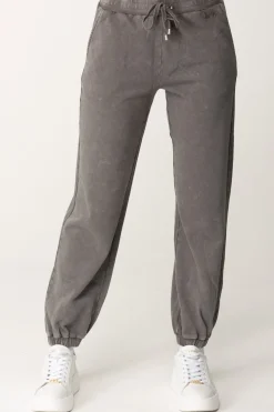 Twin-set Joggers In Cotone con CoulisseBLACKENED PEARL