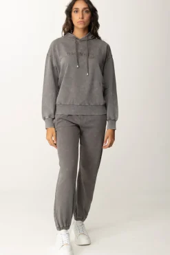 Twin-set Joggers In Cotone con CoulisseBLACKENED PEARL