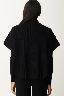 Twin-set Maglia a Poncho con SpacchiNERO