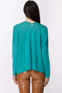 Twin-set Maglia Ampia con Scollo a V 8 (fallato)VERDE