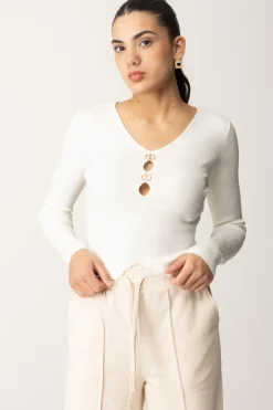 Twin-set Maglia con Dettagli LogatiNEVE