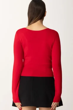 Twin-set Maglia con Dettagli LogatiROSSO VENEZIANO